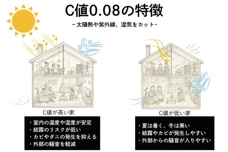 4.アクト建築社 C値0.08の特徴